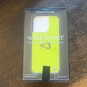 Wildflowers Neon Lime iPhone 14 Pro Case